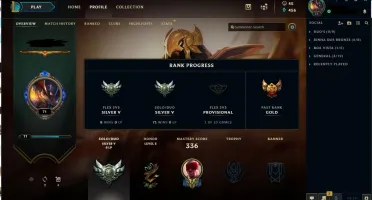 Conta League of legends Lv71 Gold no 3v3 S7.