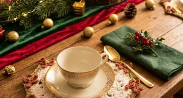 Porta Copo Flor de Natal - 14cm - Kit 4 unidades