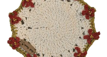 Porta Copo Flor de Natal - 14cm - Kit 4 unidades
