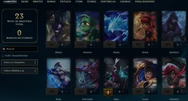 [Entrega Automática] Conta Lol Ouro, 47 Skins, 13K Ea, á mão