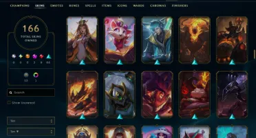 Conta Lol 166 Skins|Todos Os Bonecos|Full Acesso