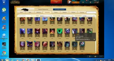 Conta Platina V com muitos Campeos e Skins