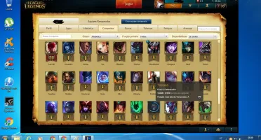 Conta Platina V com muitos Campeos e Skins