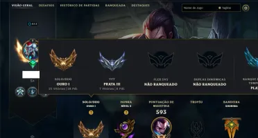 Ouro 1 com TODOS os Champs e 247 Skins +3 Prestigios