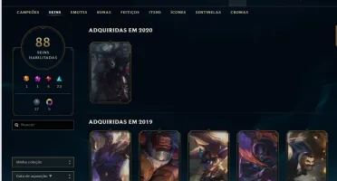 Conta League Of Legends 88 Skins Sou Confiavel Faço Desconto