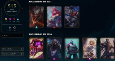 CONTA LOL G2 S11 PLATINA 2 S10 +500 SKINS (HEXTEC E OUTROS)