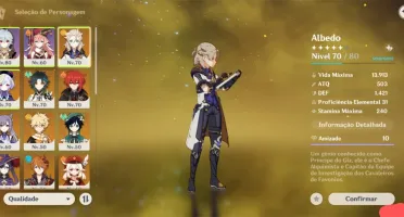 Genshin impact - ar 53 | 9 personagens t5