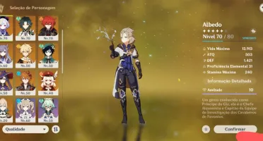 Genshin impact - ar 53 | 9 personagens t5