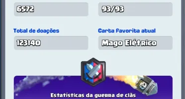 Clash Royale 6400 trofeus, 1kk gold, 1k gemas, 155 wins war