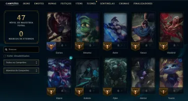 [Entrega Automática] Lol Ferro, 49 Skins, 1 Lendária, 8K Ea
