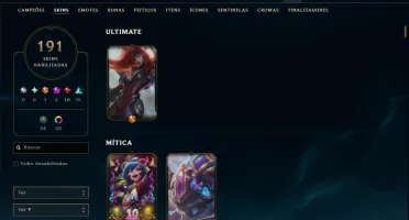Unranked com TODOS os Champs e 191 Skins ( ADC / JG )