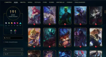 Unranked com TODOS os Champs e 191 Skins ( ADC / JG )