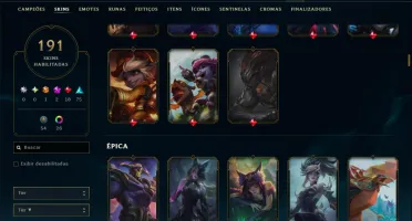 Unranked com TODOS os Champs e 191 Skins ( ADC / JG )