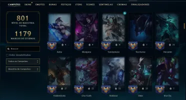 Unranked com TODOS os Champs e 191 Skins ( ADC / JG )