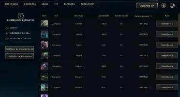 Conta Bronze Lol