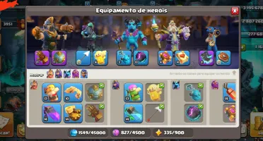 Conta Clash Of Clans Cv 15 Com 1950 Gemas E Praticamente Ful