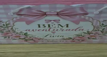 Sacolas Personalizadas Floral Rosa para Montar
