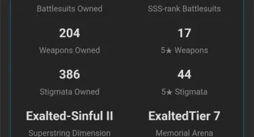 conta HONKAI IMPACT lvl 88