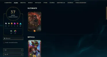 Diamante 1 com 95 Champs e 37 Skins ( MAIN ADC )