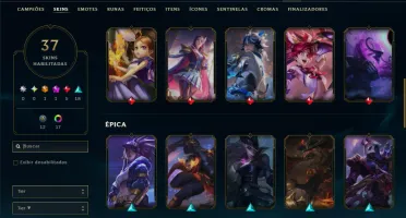 Diamante 1 com 95 Champs e 37 Skins ( MAIN ADC )