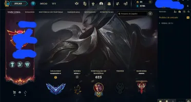 Conta League of Legends Diamante 2 com 293 skins