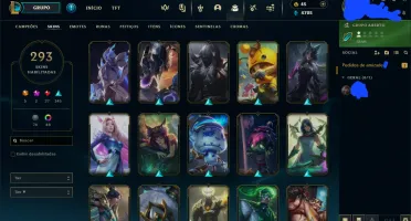 Conta League of Legends Diamante 2 com 293 skins