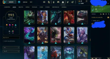 Conta League of Legends Diamante 2 com 293 skins