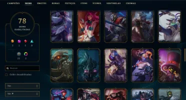 VENDO CONTA LOL - PLAT3 / 140 CAMPEAO / 80 SKIN / MMR OTIMO