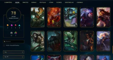 VENDO CONTA LOL - PLAT3 / 140 CAMPEAO / 80 SKIN / MMR OTIMO