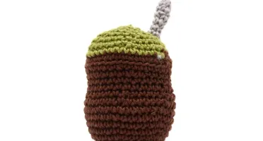 Chaveiro cuia média em amigurumi
