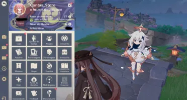 CONTA GENSHIN AR57✨14 LENDÁRIOS⭐HUTAO(C1)+HOMA, SHOGUN+LUZ✨