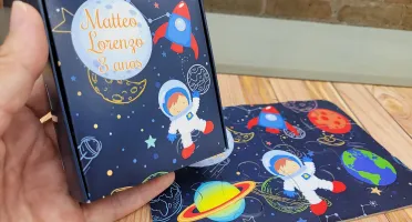 Quebra-cabeça Astronauta com Caixa 19 x 13 cm