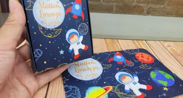 Quebra-cabeça Astronauta com Caixa 19 x 13 cm