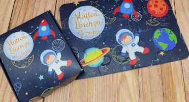 Quebra-cabeça Astronauta com Caixa 19 x 13 cm