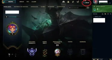 Conta LoL Diamante 4 c/ 106V e 64D, EMAIL NÃO CONFIRMADO