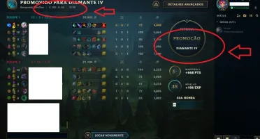 Conta LoL Diamante 4 c/ 106V e 64D, EMAIL NÃO CONFIRMADO