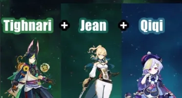 Conta Genshin Impact AR 5 com Tighnari, Jean e Qiqi