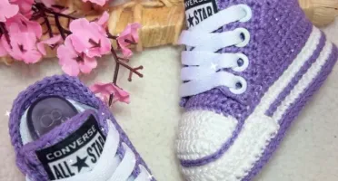 All Star de Crochê Roxo Sola de Crochê
