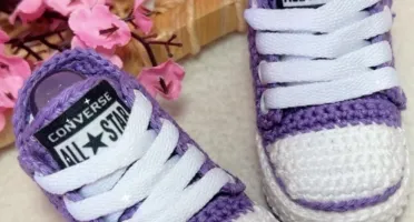 All Star de Crochê Roxo Sola de Crochê