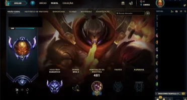 Conta Lol Lvl 280 - Diamante 3/todos Campeões/133 Skins