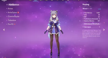 DILUC E KEQING AR 7 + ALGUNS PERSONAGENS