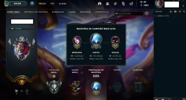 Conta LOL Todos Campeões 1016 Skins