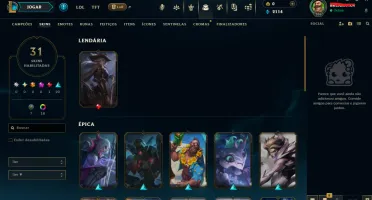 [Entrega Instantânea] - 31 Skins - 76 Campeões - Full Acesso