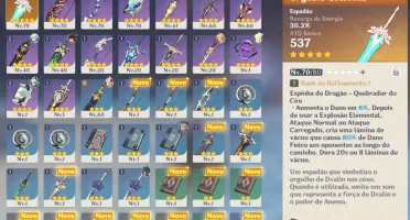 Conta 45 End Game, Artefatos armas e personagens upados
