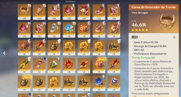 Conta 45 End Game, Artefatos armas e personagens upados