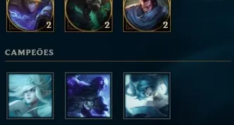 Conta lol ouro 1 com 2 skins vitoriosas