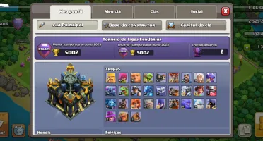 Conta Topzera Cv17 + Liga Lendária + 6 Construtores