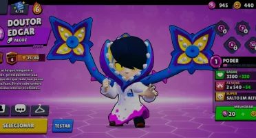 Conta de brawl star com skins, brawlers míticos e hipercarga