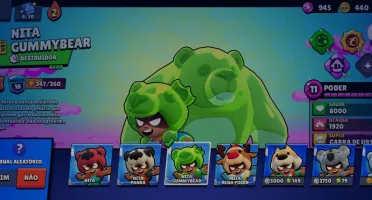 Conta de brawl star com skins, brawlers míticos e hipercarga