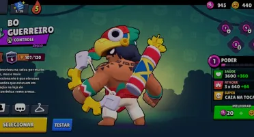 Conta de brawl star com skins, brawlers míticos e hipercarga